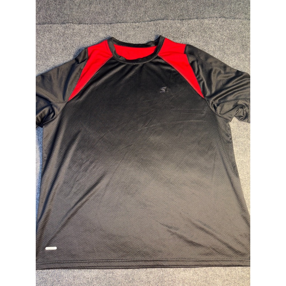 Starter Active T Shirt Mens XL Black Dri Star Athletic Fit Short Sleeve Pullover